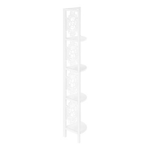 Lyngins 4-Tier Corner Bookshelves with Three-leg Metal Frame,Fan-shaped Shelves,Shelving Units,Bookcases for Living Room,Office - 1 of 4