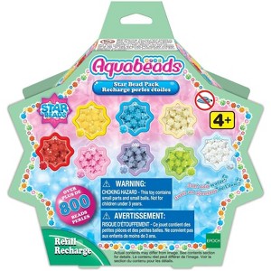 Aquabeads Star Bead Pack, Arts & Crafts Bead Refill Kit for Children - over 800 star beads in 8 colors, Ages 4 and Up - 1 of 3