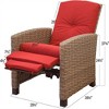Syemin Decorative Chair, Mid-Century Style, Upholstered Rattan Chair, Suitable for Indoor and Outdoor Use, Red, 28.25"*28.25"*37.75" - 2 of 4