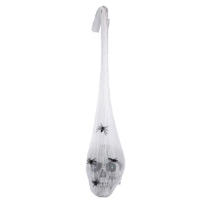 27" Animated Halloween Hanging Skull, Sound Activated - 1 of 4