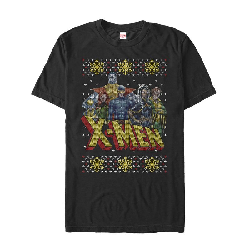 Men's Marvel Ugly Christmas X-Men Group T-Shirt, 1 of 5