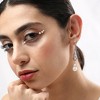 SOHI Women's Silver Dazzling Drop Earrings - 3 of 3