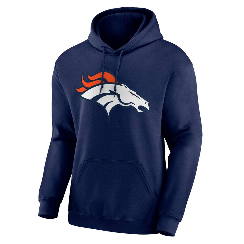 NFL Denver Broncos Long Sleeve Core Big &#38; Tall Fleece Hooded Sweatshirt, 1 of 4