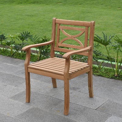 Bardin Teak Dining Armchair - Light Brown - Cambridge Casual