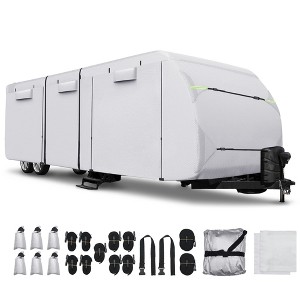 Unique Bargains 210D Oxford Waterproof Windproof Travel RV Trailer Cover With Storage Bag - 1 of 4
