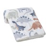 Lambs & Ivy Dino-Might Ultra-Soft Fleece Watercolor Dinosaur Baby Blanket - 4 of 4