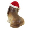 11.0 Inch Puppy With Wreath Santa Hat Figurines - 2 of 3