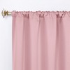 Classic Modern Solid Room Darkening Semi-Blackout Curtains, Rod Pocket, Set of 2 by Blue Nile Mills - 2 of 4