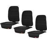 Diono Seat Guard Complete 3-Pack, Full Size Car Seat Protector, Raised Edges, Non Slip Backing, Black