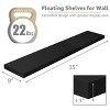 3 Pack (35"x9") Sorbus Long Floating Wall Shelves for Bedroom, Decor, Kitchen, Living Room - for Trophies, Frames, Bookshelf - 3 of 4