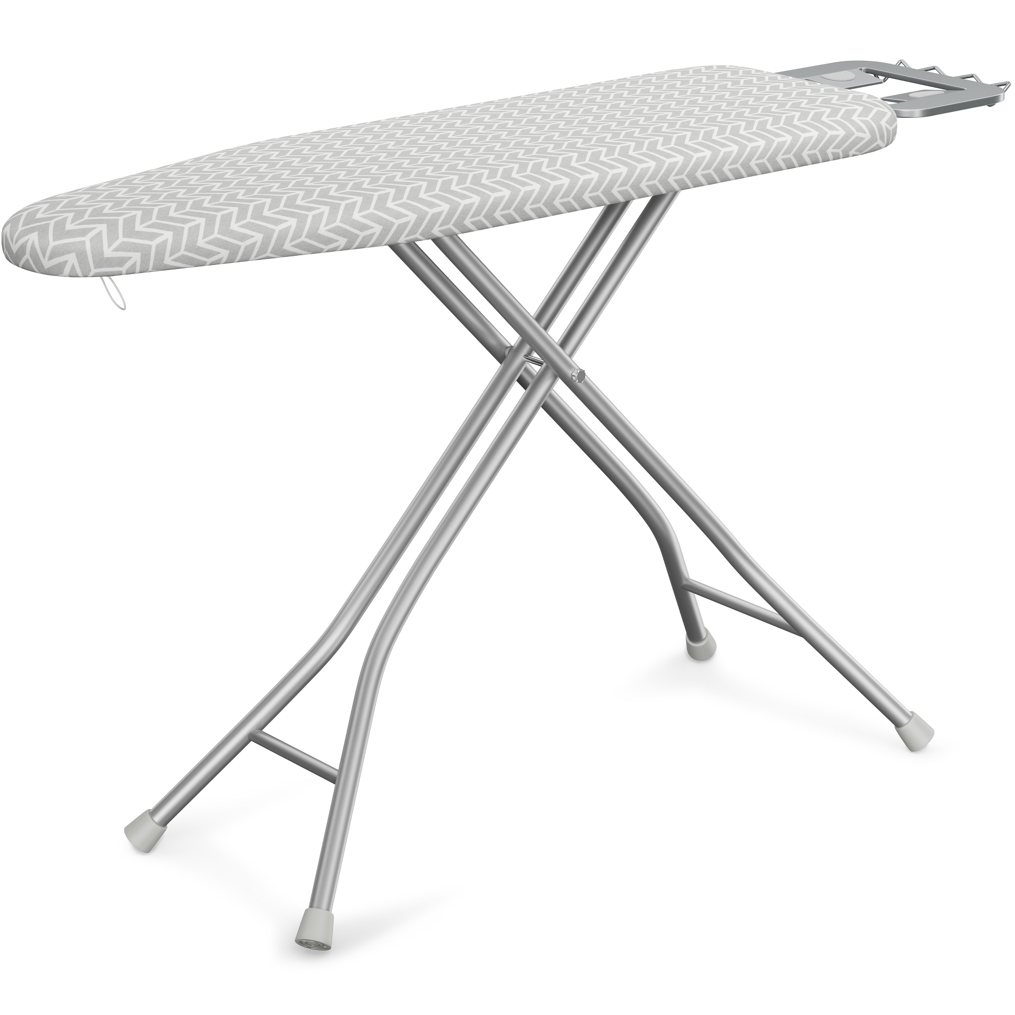 Yaheetech Foldable Height-adjustable Iron Table with 4-layer Pad for Laundry, Gray&White