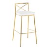 30" Contemporary Metal Barstool with Padded Faux Leather Seat for Kitchen or Home Bar (Set of 2) - 2 of 4