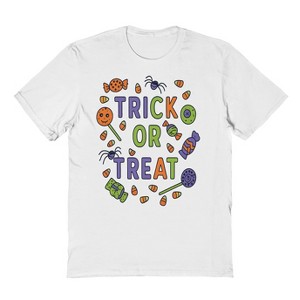 Rerun Island Men Trick Or Treat Colors Short Sleeve Graphic Cotton T-Shirt - 1 of 4