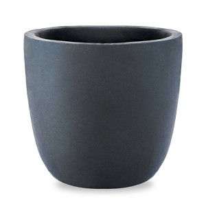 Rosemead Home & Garden, Inc. Concrete Outdoor Planter Pot Black 10"x10" - 1 of 4