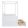 NicBex Twin Over Full Bunk Bed with Guardrail and 2 Drawers,Loft Bed with Ladder and Converts to 2 Beds,Noise Reduced Bunk Beds for Bedroo - 4 of 4
