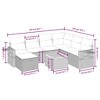 vidaXL 8 Piece Patio Sofa Set with Cushions - Gray and Dark Gray 3x Corner 3x Middle Footrest Table - 4 of 4