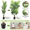 4ft Artificial Palm Tree, Fake Palm Trees with Planter, Faux Palm Plants for Home Office Living Room Decor - 2 of 4