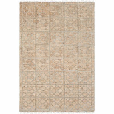Hauteloom Rice Dusty Sage Fringed Jute Carpet