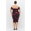 Women's Plus Size Jazmin Print Dress - cherry print | CITY CHIC - 3 of 4