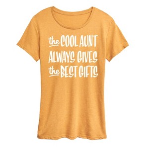 Women's - Instant Message - Best Christmas Gifts Cool Aunt Short Sleeve Graphic T-Shirt - 1 of 4