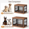 48in Large Dog Crate Furniture – Solid Wood Indoor Dog Kennel With 4 Silent Escape-proof Doors, End Table Style Decorative Crate - 4 of 4