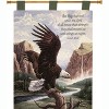 Manual Woodworkers and Weavers Freedom Wall Hanging with Patriotic Verse and Finial Rod, 26x36 Inches, American Eagle Woven Tapestry Decor - 2 of 3