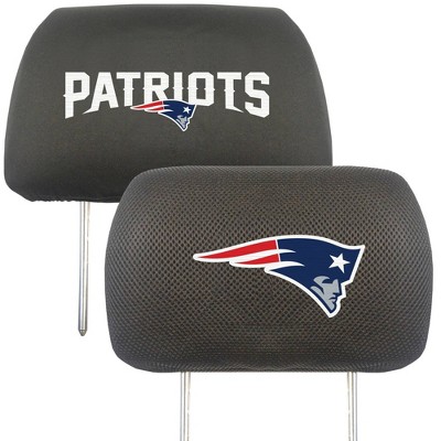 NFL New England Patriots Embroidered Head Rest Cover Set - 2pc