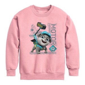 Boys' - Paw Patrol - Rubble & Crew Graphic Long Sleeve Fleece Sweatshirt - 1 of 3