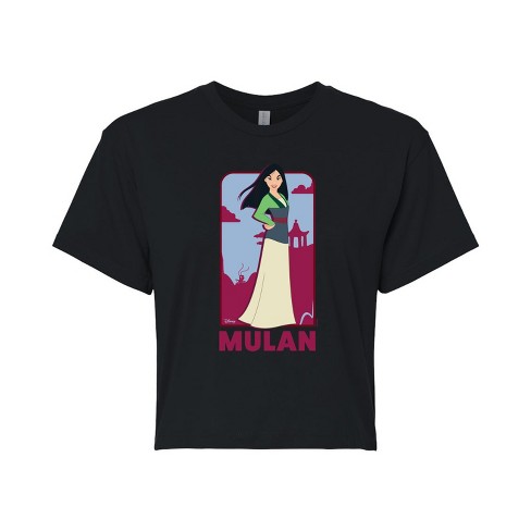 Women's - Disney Princess - Mulan Full Body Portrait Cropped Graphic T ...