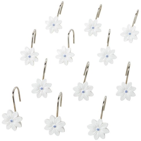 The Lakeside Collection Blue Floral Bath Collection - Set of 12 Shower Hooks - image 1 of 3