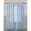 GoodGram Home 2 Pack Ultra Luxurious Semi Sheer Voile Curtains - Baby Blue - 2 of 3