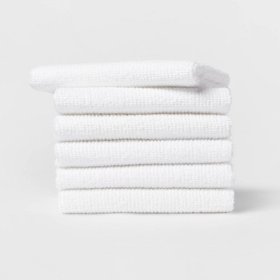 6pk Cotton Dishcloths White - Room Essentials™ : Target