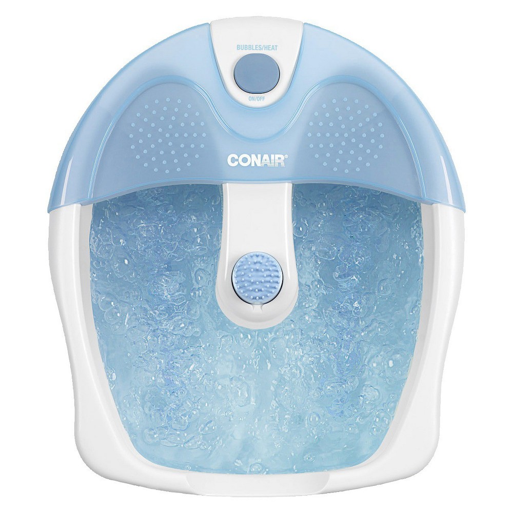 Conair Footbath with Bubbles & Heat spa treat your self blue foot massage
