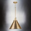 UHP4678	Urban Ambiance Luxury Modern Farmhouse Indoor Pendant,  14''H x 16"W x 16''D,  Vintage Brass Finish, UHP4678 - 3 of 4
