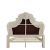 91" Queen Bed Dresden Bed Synthetic Leather and Bone White Finish - Acme Furniture - 2 of 4