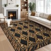 Checkered Leopard Pattern Rug - Soft, Low-Pile, Non-Slip, Machine Washable, for Indoor Spaces - 2 of 4