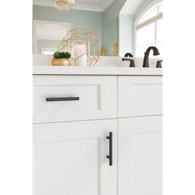 Matte Black 3-Inch Center-to-Center Modern Cabinet Pull