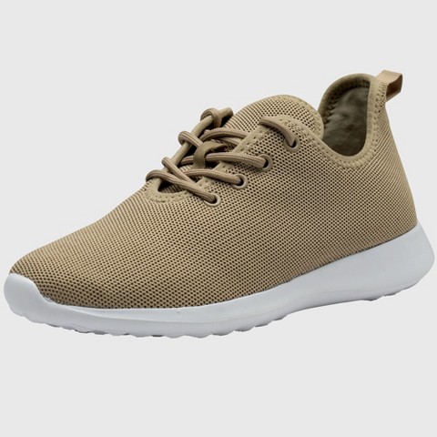 Alpine Swiss Riley Mens Knit Fashion Sneakers Lightweight Athletic Walking Tennis Shoes 9 M US Khaki