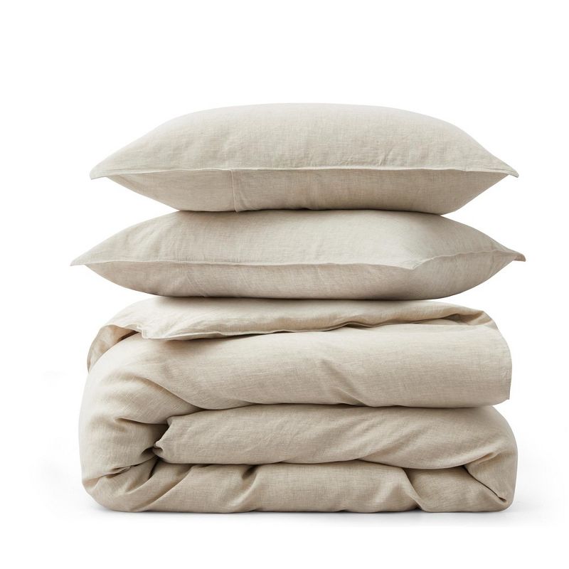 Peace Nest Classic 100% Linen Duvet Cover and Pillow Sham Set, 1 of 8
