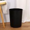 LunaLulinlk Black Matte 5 Gallon Trash Can, Plastic Office Trash Can - 2 of 4