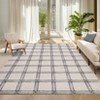 Washable Indoor Modern Living Room Area Rugs, Geometric Checkered Home Decor Carpet for Bedroom Dining Room Nursery - 2 of 4