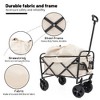 Lyngins Lightweight Collapsible Wagon with 3-Pcs Waterproof Liner & Cover Set, Dual-Layer Storage All-Terrain Wagons Carts Foldable for Garden & Beach - 4 of 4