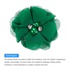 Unique Bargains Artificial Rhinestone Chiffon Flower Heads 12 Pcs Green - 4 of 4