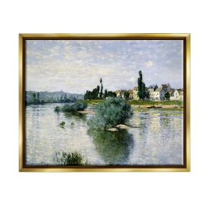 Stupell Industries Countryside Homes Lake Landscape Monet Classic Painting - 1 of 4