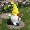 Northlight Welcome Gnome with Lantern Outdoor Garden Statue - 17.75" - 2 of 4