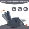 Manual Recliner Chair, 360° Swivel Rocker Recliner for Small Space, Fabric Glider Recliner Nursery Chair, Rocking Recliner Chair for Living Room - 4 of 4