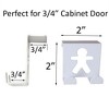 Evideco French Home Goods Over-The-Cabinet Door Hooks - Man & Woman Design, Set of 2 - Metal Hooks for 3/4" Cabinet Doors in White or Silver - 4 of 4