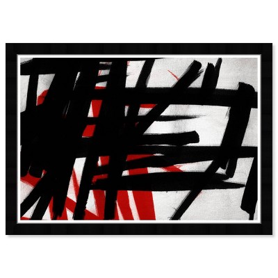 13" x 19" Good Days Abstract Framed Wall Art Black - Hatcher and Ethan: Modern Decor, Digital Print, Vertical Orientation, Wire Mount