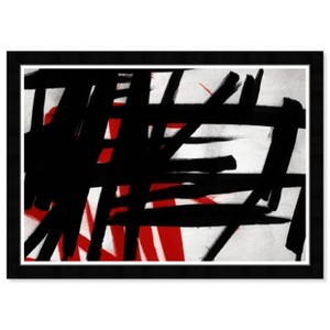 13" x 19" Good Days Abstract Framed Wall Art Black - Hatcher and Ethan: Modern Decor, Digital Print, Vertical Orientation, Wire Mount - 1 of 4