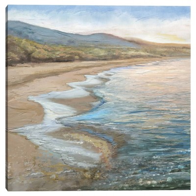 Rolling Tides Coastal Landscape Canvas Art Print 35" x 35"